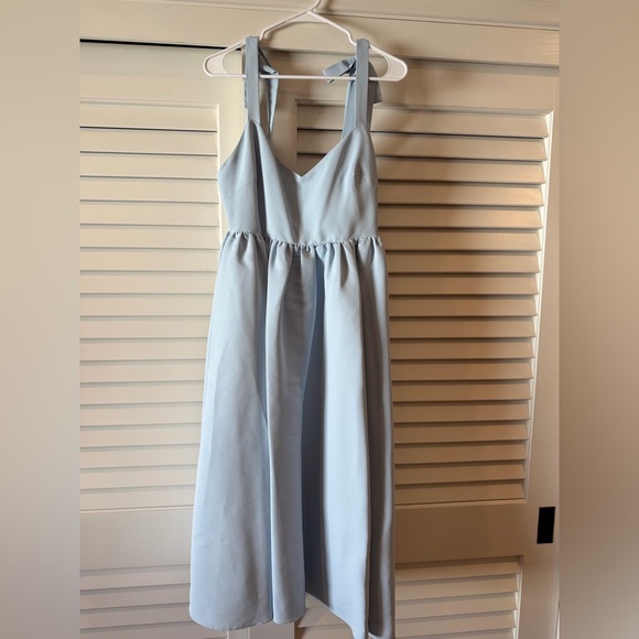 BHLDN Elanor Taffeta Midi Dress In Blue - Picture 2 of 9